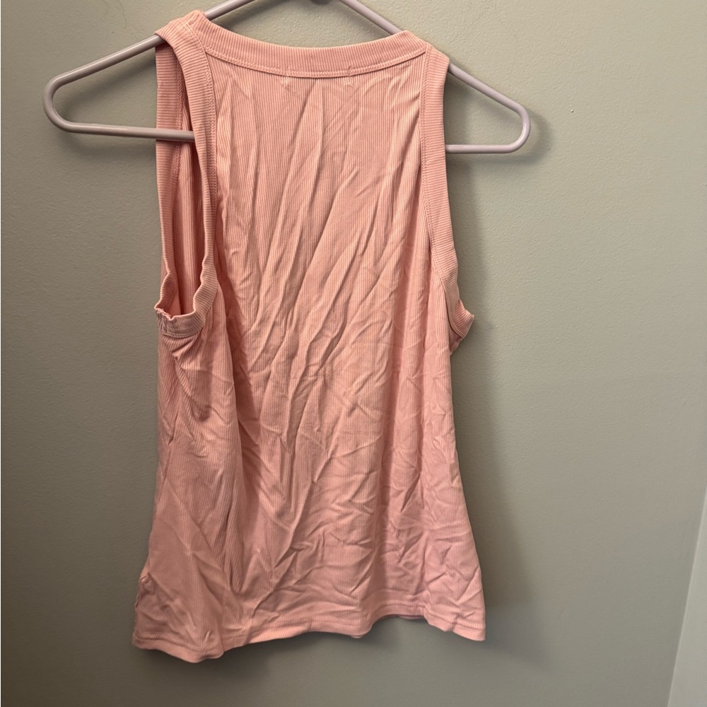 Chic Me Light Pink Ribbed Tank Top - Picture 2 of 3
